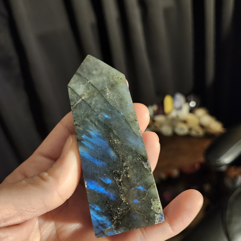 Blue Labradorite Crystal Tower - Picture 2 of 2